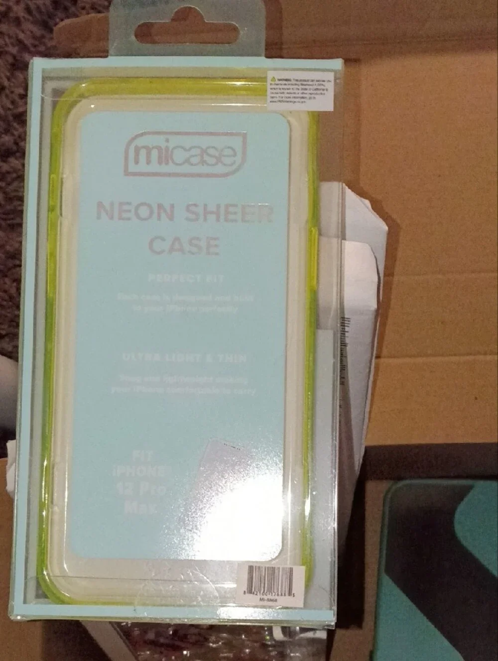 Neon Sheer Blue iPhone 12 Pro Max Case -